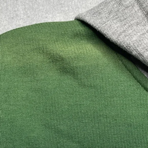 Stussy Green Striped Rugby Hoodie Shirt Medium - Picture 4 of 10